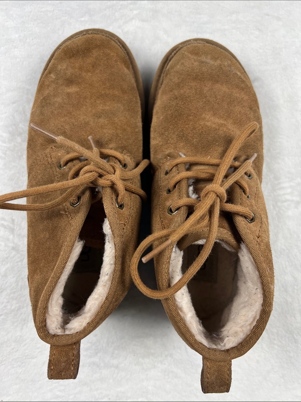 UGG Neumel Chukka Boots Chestnut Suede Wool Lined Women’s 7 - Picture 5 of 11